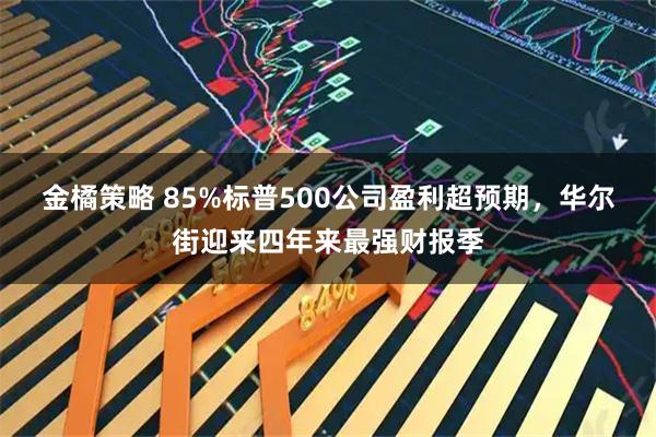 金橘策略 85%标普500公司盈利超预期，华尔街迎来四年来最强财报季